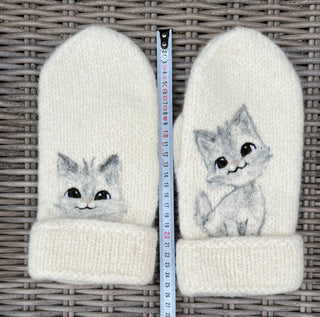 Ullnåla figur Votter Katt