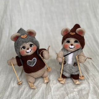 Wool needle figurine Freddy and Fredrik