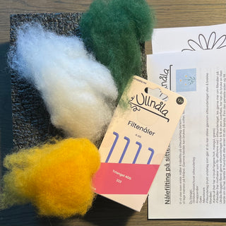 Learn to needle felt a seat pad (2D) - daisy collar