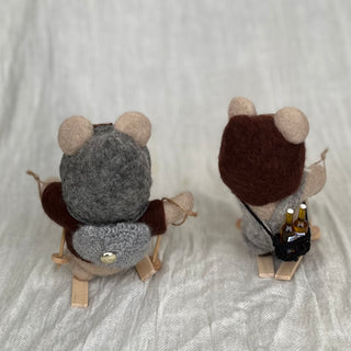 Wool needle figurine Freddy and Fredrik