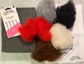 Learn to needle felt on a seat pad (2D) - dompap