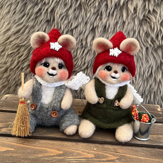 Ullnåla figur Mons og Molly