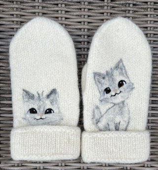 Ullnåla figur Votter Katt