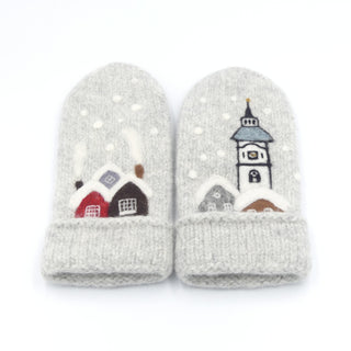 Tovet Rørosvotter, komplett kit - lys grå