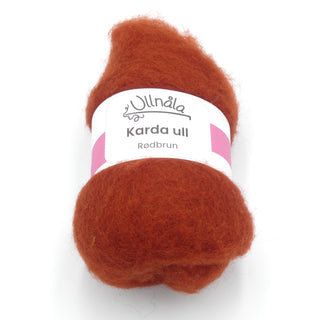 Karda ull - Rødbrun