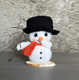 Ullnåla figur - Snømann