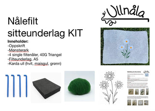 Lær å nålefilte på sitteunderlag (2D) - prestekrage