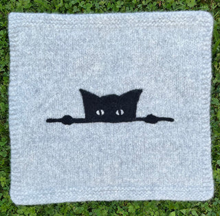 Ullnåla figur - Sitteunderlag, katt