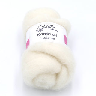 Karda wool - Bleached white