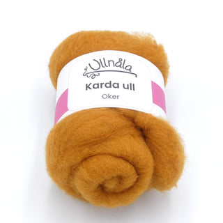 Carded wool - Ocher