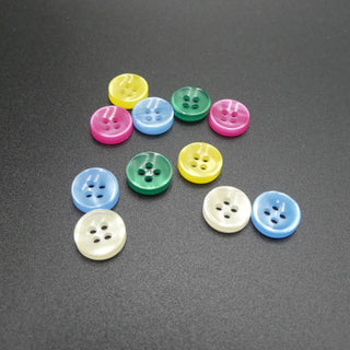 Buttons - assorted colours, 10 pcs