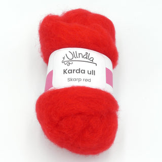 Karda wool - Sharp red